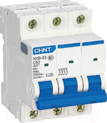 Выключатель автоматический Chint NXB-63 3P 4A 6kA (B) / 814193 - фото