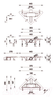 Трап для душа Styron STY-KF