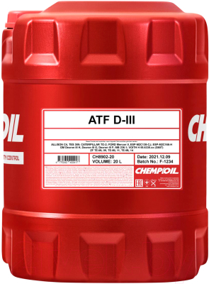 Трансмиссионное масло Chempioil ATF D-III - фото