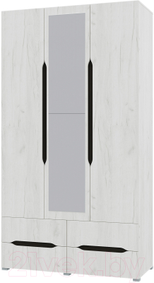 Шкаф Горизонт Мебель Вега 3-х ств. 4 ящика - фото