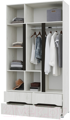 Шкаф Горизонт Мебель Вега 3-х ств. 4 ящика