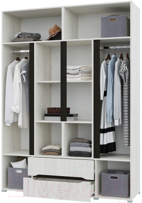 Шкаф Горизонт Мебель Вега 4-х ств. 2 ящика