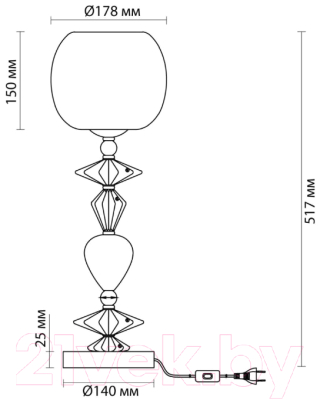 Прикроватная лампа Odeon Light Bizet 4893/1T