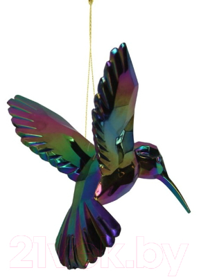 Елочная игрушка Gisela Graham Limited Atlantis. Колибри темный / 12963-1 - фото
