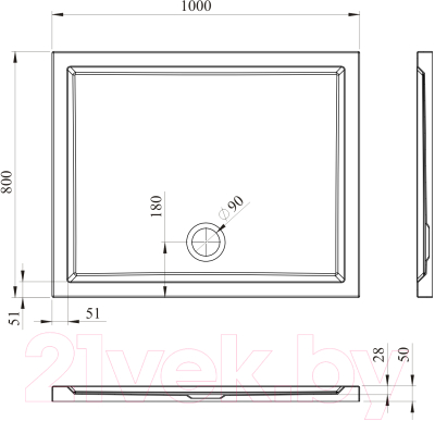 Душевой поддон Lavinia Boho One 37015100