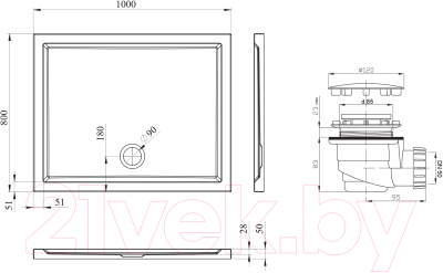 Душевой поддон Lavinia Boho One 3701510S