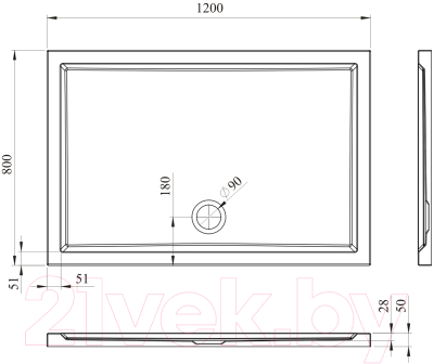 Душевой поддон Lavinia Boho One 37017120