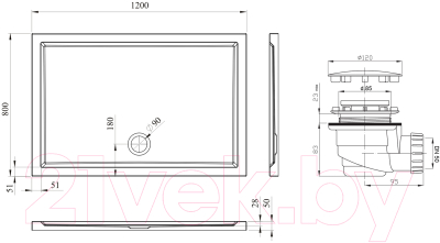 Душевой поддон Lavinia Boho One 3701712S