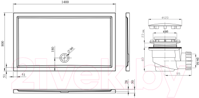 Душевой поддон Lavinia Boho One 3701914S