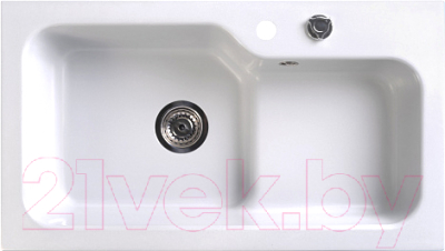 Мойка кухонная Belux SG-REC-HALF-8045-01 (белый кварц) - фото