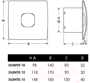 Вентилятор накладной Cata Silentis 12