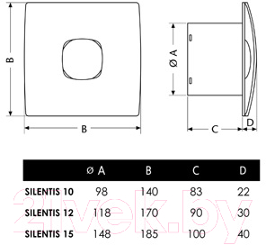 Вентилятор накладной Cata Silentis 15