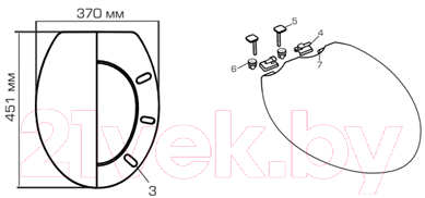 Сиденье для унитаза Berossi АС 15801000 (белый)