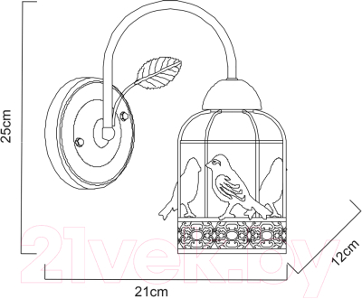 Бра Arte Lamp Cincia A5090AP-1WG