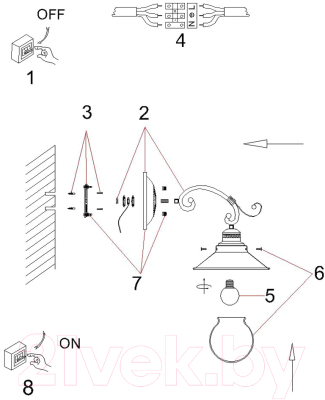 Бра Arte Lamp Grazioso A4577AP-1WG