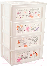 Комод пластиковый Berossi Bongo АС 20901030 (белый, Paris)