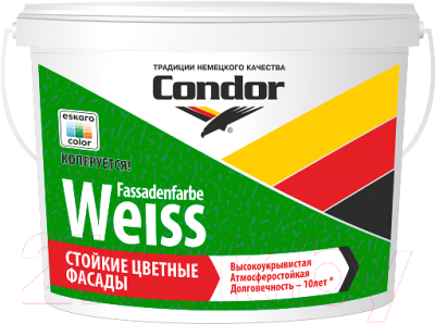 Краска CONDOR Fassadenfarbe Weiss - фото