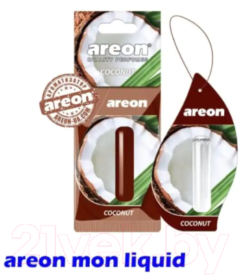 Ароматизатор автомобильный Areon Mon Liquid Coconut / ARE-LR18