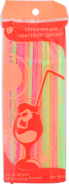 Набор одноразовых трубочек Мультидом Диско / YD13-154 - фото