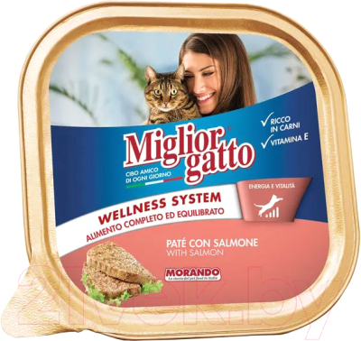 Влажный корм для кошек Miglior Gatto Salmon - фото