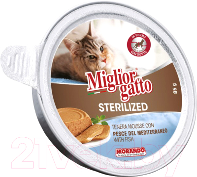 Влажный корм для кошек Miglior Gatto Sterilized Mediterranean Fish - фото