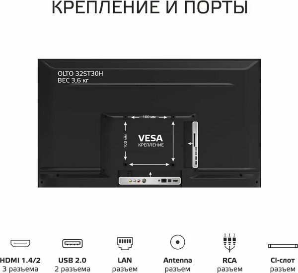 Телевизор Olto 32ST30H