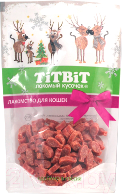 Лакомство для кошек TiTBiT Новогодняя коллекция. Рыбки с лососем / 23242 - фото