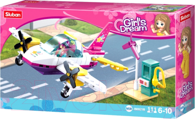 Конструктор Sluban Розовая мечта. Самолет / M38-B0921B - фото