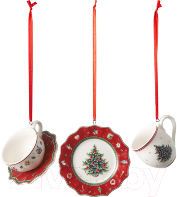 Набор елочных игрушек Villeroy & Boch Toys Delight Decoration. Сервиз / 14-8659-6665 - фото