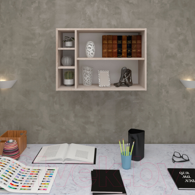 Полка-ячейка Кортекс-мебель КМ 25 (дуб монтерей)