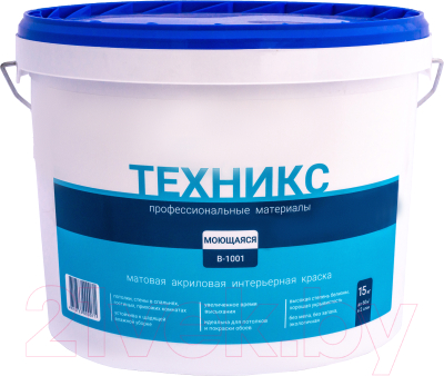 Краска Техникс Моющаяся В-1001 P - фото