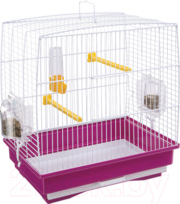 Клетка для птиц Ferplast Rekord 2 / 52007811W1 (белый/фиолетовый) - фото