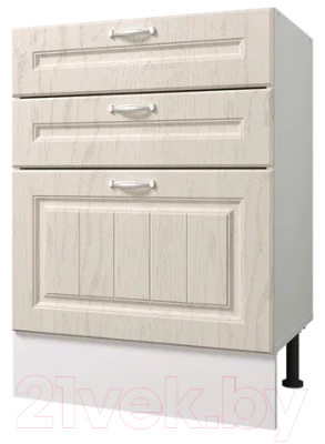 Шкаф-стол кухонный Горизонт Мебель Принцесса 60 3 ящика - фото