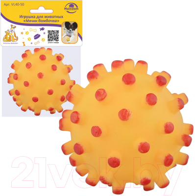 Игрушка для животных Мультидом Мячик-бомбочка / VL40-50