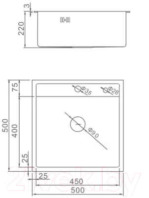 Мойка кухонная Wisent W35050