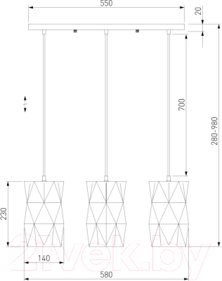 Люстра Евросвет Reprise 50145/3 (черный)