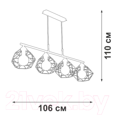 Люстра Vitaluce V4269-1/4S