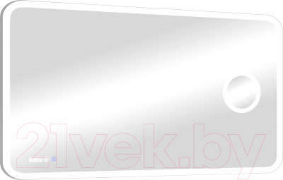 Зеркало Континент Bliss Led 120x80 (с увеличительным зеркалом и часами)