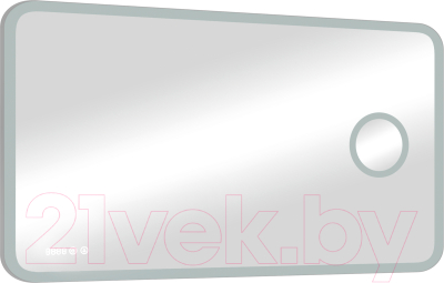 Зеркало Континент Bliss Led 120x80 (с увеличительным зеркалом и часами)