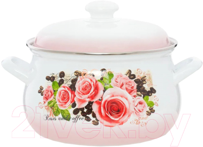 Кастрюля ЭСТЕТ Розы и кофе / ЭТ-71603 - фото