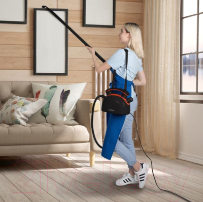 Пароочиститель Endever Odyssey Q-804 (черный/оранжевый)