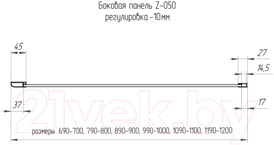 Душевая стенка RGW Z-050-1-B / 352205108-14