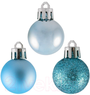 Набор шаров новогодних Волшебная страна Синий / 007661 - фото