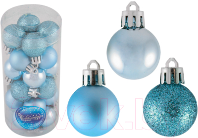 Набор шаров новогодних Волшебная страна Синий / 007661