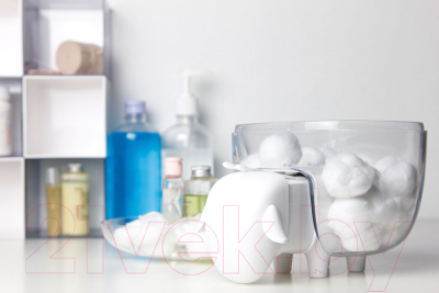 Контейнер для ватных дисков Qualy Sheep / QL10227-BK-WH