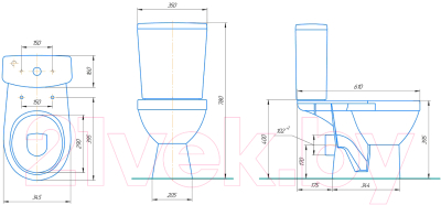 Унитаз напольный Rosa Рим
