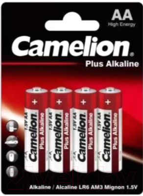 Батарейка Camelion LR6 Plus Alkaline BL-4 / LR6-BP4 - фото