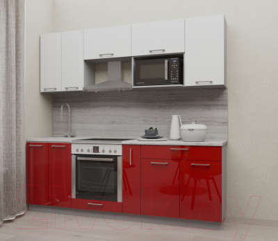 Готовая кухня Интерлиния Мила Gloss 2.2