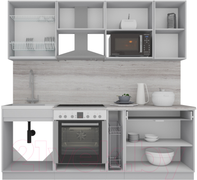 Готовая кухня Интерлиния Мила Gloss 2.2