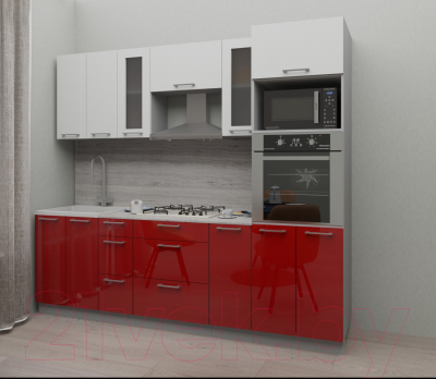 Готовая кухня Интерлиния Мила Gloss 2.4